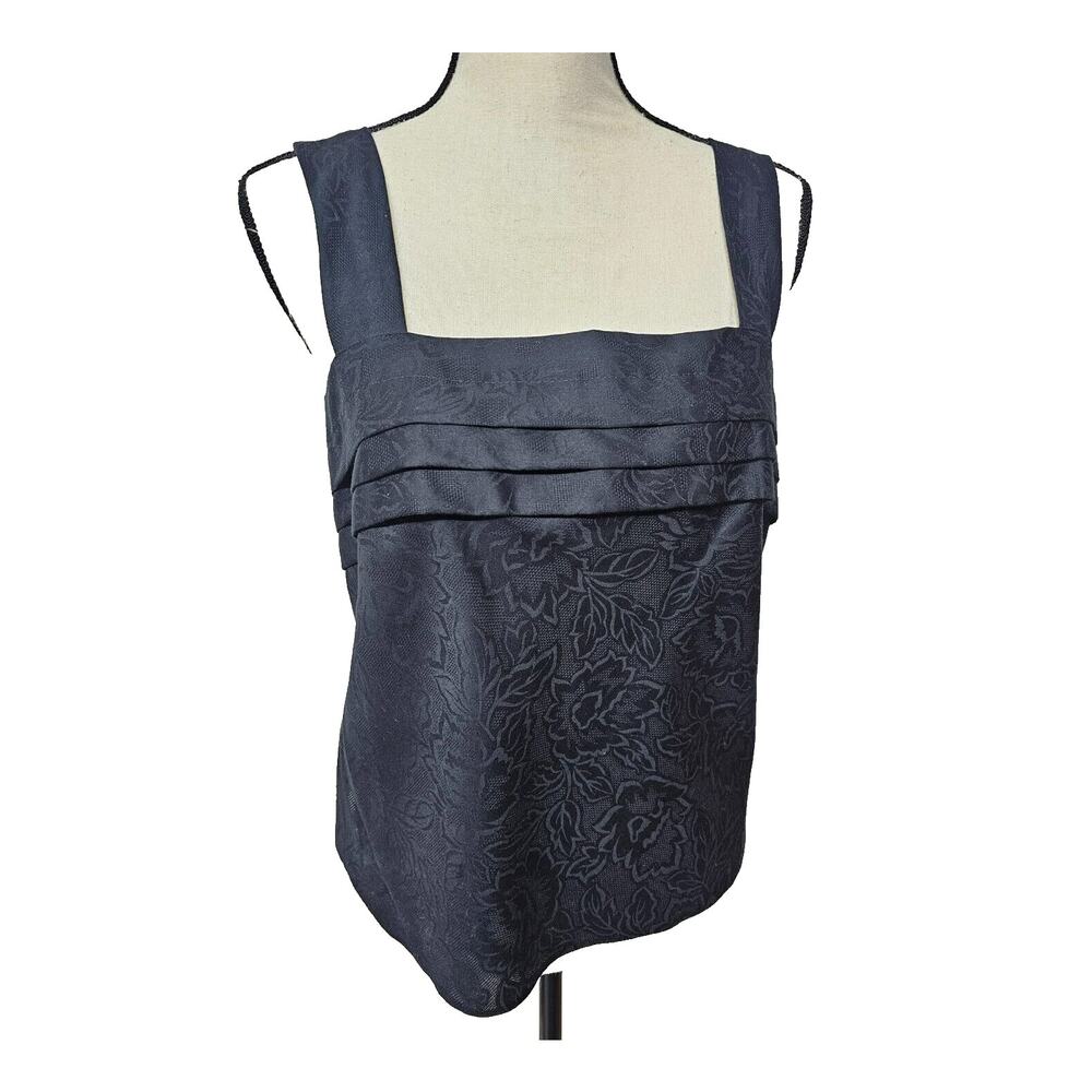 Vintage Lucie Ann II Camisole Size 34 Small Tank Black Pleats Whimsigoth Neutral